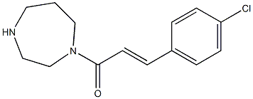 1-[(2E)-3-(4-chlorophenyl)prop-2-enoyl]-1,4-diazepane 结构式