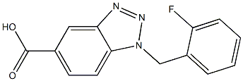 1-[(2-fluorophenyl)methyl]-1H-1,2,3-benzotriazole-5-carboxylic acid 结构式