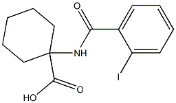 1-[(2-iodobenzoyl)amino]cyclohexanecarboxylic acid 结构式