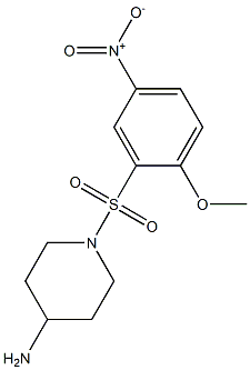 1-[(2-methoxy-5-nitrobenzene)sulfonyl]piperidin-4-amine 结构式