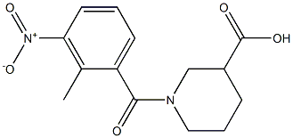 1-[(2-methyl-3-nitrophenyl)carbonyl]piperidine-3-carboxylic acid 结构式