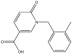 1-[(2-methylphenyl)methyl]-6-oxo-1,6-dihydropyridine-3-carboxylic acid 结构式