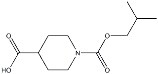 1-[(2-methylpropoxy)carbonyl]piperidine-4-carboxylic acid 结构式