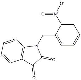 1-[(2-nitrophenyl)methyl]-2,3-dihydro-1H-indole-2,3-dione 结构式