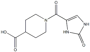 1-[(2-oxo-2,3-dihydro-1H-imidazol-4-yl)carbonyl]piperidine-4-carboxylic acid 结构式