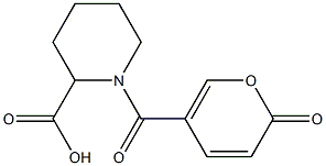 1-[(2-oxo-2H-pyran-5-yl)carbonyl]piperidine-2-carboxylic acid 结构式