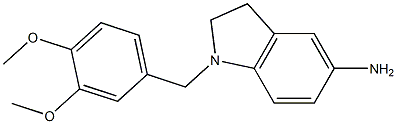 1-[(3,4-dimethoxyphenyl)methyl]-2,3-dihydro-1H-indol-5-amine 结构式