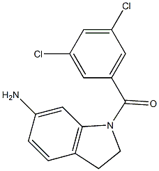 1-[(3,5-dichlorophenyl)carbonyl]-2,3-dihydro-1H-indol-6-amine 结构式