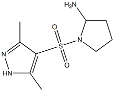 1-[(3,5-dimethyl-1H-pyrazole-4-)sulfonyl]pyrrolidin-2-amine 结构式
