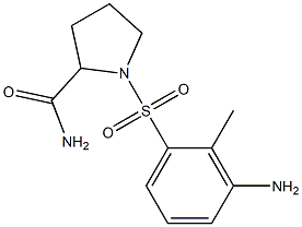 1-[(3-amino-2-methylbenzene)sulfonyl]pyrrolidine-2-carboxamide 结构式