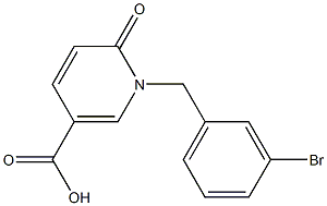 1-[(3-bromophenyl)methyl]-6-oxo-1,6-dihydropyridine-3-carboxylic acid 结构式