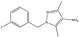 1-[(3-fluorophenyl)methyl]-3,5-dimethyl-1H-pyrazol-4-amine 结构式