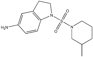 1-[(3-methylpiperidine-1-)sulfonyl]-2,3-dihydro-1H-indol-5-amine 结构式