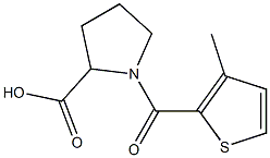 1-[(3-methylthien-2-yl)carbonyl]pyrrolidine-2-carboxylic acid 结构式