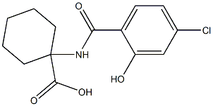 1-[(4-chloro-2-hydroxybenzene)amido]cyclohexane-1-carboxylic acid 结构式