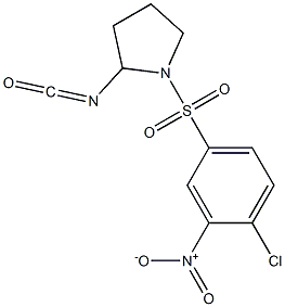 1-[(4-chloro-3-nitrobenzene)sulfonyl]-2-isocyanatopyrrolidine 结构式