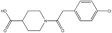 1-[(4-chlorophenyl)acetyl]piperidine-4-carboxylic acid 结构式