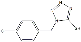 1-[(4-chlorophenyl)methyl]-1H-1,2,3,4-tetrazole-5-thiol 结构式