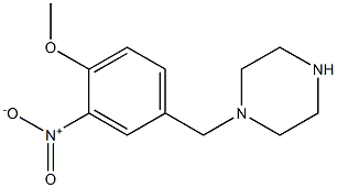 1-[(4-methoxy-3-nitrophenyl)methyl]piperazine 结构式