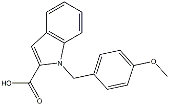 1-[(4-methoxyphenyl)methyl]-1H-indole-2-carboxylic acid 结构式