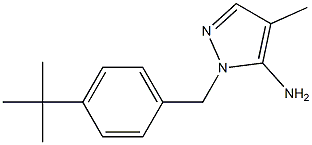 1-[(4-tert-butylphenyl)methyl]-4-methyl-1H-pyrazol-5-amine 结构式