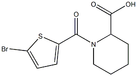 1-[(5-bromothiophen-2-yl)carbonyl]piperidine-2-carboxylic acid 结构式