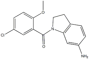 1-[(5-chloro-2-methoxyphenyl)carbonyl]-2,3-dihydro-1H-indol-6-amine 结构式