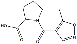 1-[(5-methylisoxazol-4-yl)carbonyl]pyrrolidine-2-carboxylic acid 结构式