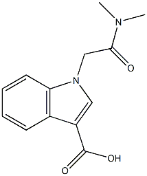 1-[(dimethylcarbamoyl)methyl]-1H-indole-3-carboxylic acid 结构式