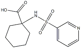 1-[(pyridin-3-ylsulfonyl)amino]cyclohexanecarboxylic acid 结构式