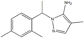 1-[1-(2,4-dimethylphenyl)ethyl]-4-methyl-1H-pyrazol-5-amine 结构式