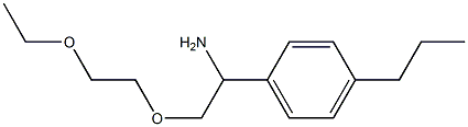 1-[1-amino-2-(2-ethoxyethoxy)ethyl]-4-propylbenzene 结构式