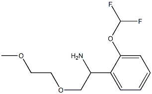 1-[1-amino-2-(2-methoxyethoxy)ethyl]-2-(difluoromethoxy)benzene 结构式