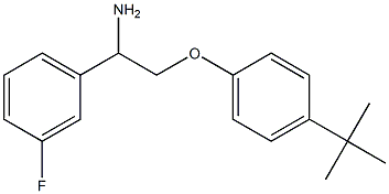 1-[1-amino-2-(4-tert-butylphenoxy)ethyl]-3-fluorobenzene 结构式