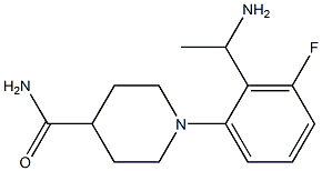 1-[2-(1-aminoethyl)-3-fluorophenyl]piperidine-4-carboxamide 结构式