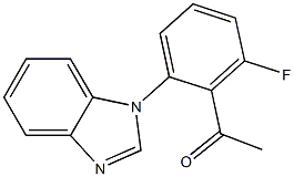 1-[2-(1H-1,3-benzodiazol-1-yl)-6-fluorophenyl]ethan-1-one 结构式