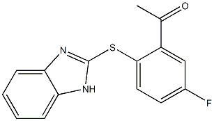 1-[2-(1H-1,3-benzodiazol-2-ylsulfanyl)-5-fluorophenyl]ethan-1-one 结构式