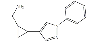 1-[2-(1-phenyl-1H-pyrazol-4-yl)cyclopropyl]ethan-1-amine 结构式