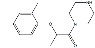 1-[2-(2,4-dimethylphenoxy)propanoyl]piperazine 结构式