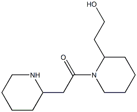 1-[2-(2-hydroxyethyl)piperidin-1-yl]-2-(piperidin-2-yl)ethan-1-one 结构式