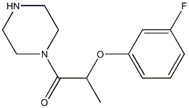 1-[2-(3-fluorophenoxy)propanoyl]piperazine 结构式