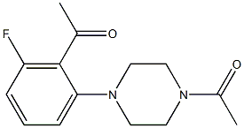 1-[2-(4-acetylpiperazin-1-yl)-6-fluorophenyl]ethan-1-one 结构式