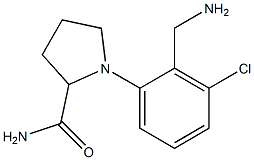 1-[2-(aminomethyl)-3-chlorophenyl]pyrrolidine-2-carboxamide 结构式