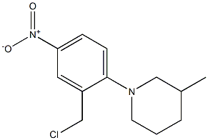 1-[2-(chloromethyl)-4-nitrophenyl]-3-methylpiperidine 结构式