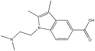 1-[2-(dimethylamino)ethyl]-2,3-dimethyl-1H-indole-5-carboxylic acid 结构式