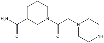 1-[2-(piperazin-1-yl)acetyl]piperidine-3-carboxamide 结构式