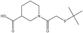 1-[2-(tert-butylsulfanyl)acetyl]piperidine-3-carboxylic acid 结构式