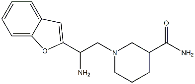 1-[2-amino-2-(1-benzofuran-2-yl)ethyl]piperidine-3-carboxamide 结构式