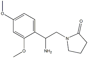 1-[2-amino-2-(2,4-dimethoxyphenyl)ethyl]pyrrolidin-2-one 结构式