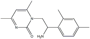 1-[2-amino-2-(2,4-dimethylphenyl)ethyl]-4,6-dimethylpyrimidin-2(1H)-one 结构式